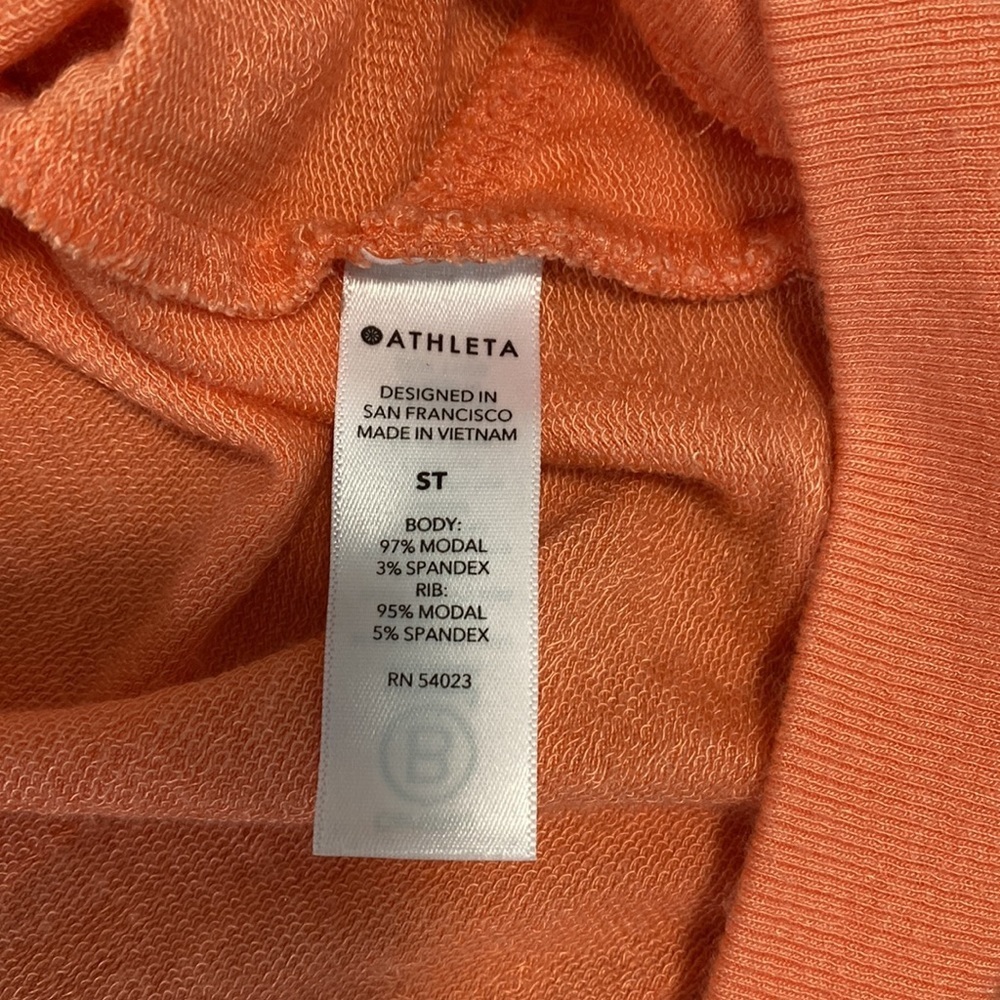 Athleta Mindset Sweatshirt S Tall Island Coral - Picture 5 of 8